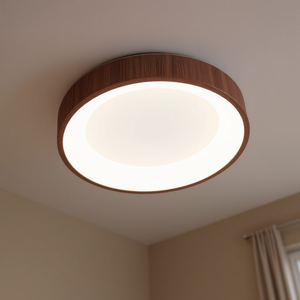 Lámpara de Techo LED Moderna con Marco de Madera, 15W, 3500K, Luz Blanca Cálida, Cubierta Acrílica, Montaje en Techo, Iluminación para Sala de Estar - Product Image 2