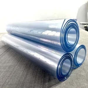 Surprise Price Flexible transparent Clear sheet 1mm thick pvc soft glass plastic welding film roll