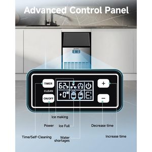 Máquina de Hielo Comercial Euhomey de 100 lb/24 h, de Acero Inoxidable, para Instalar Bajo Mostrador, con Capacidad de Almacenamiento de 33 lb - Product Image 5