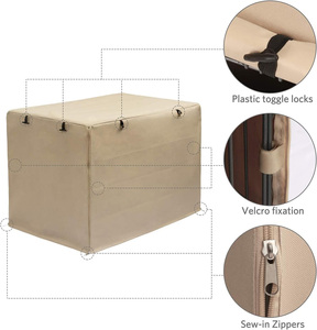 Penutup Kandang Anjing Tahan Lama Anti Air Anti Debu Bahan Oxford Tebal dengan Dua Pintu, Kantong, dan Jendela Jaring - Product Image 5