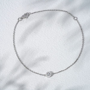 Lab Diamond <b>Bracelet</b> 3.7mm 0.2CT Round Brilliant Cut Bezel Setting Lab Grown Diamond <b>Bracelet</b> - Product Image 2