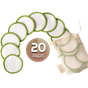 Herbruikbare Bamboe Katoen Wasbaar Make-Up Remover Pads Set Eco Vriendelijke Reiniging Gezicht - Product Image 2