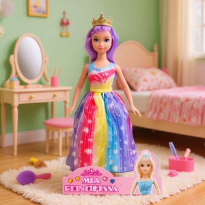 Poupée Mia Princesa 33cm, jouet princesse à habiller pour filles - Product Image 1