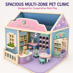Maison de jeu personnalisée pour enfants, <span class=keywords><strong>en</strong></span> forme de clinique vétérinaire, avec rembourrage doux, incluant des stations d'examen vétérinaire, de <span class=keywords><strong>pharmacie</strong></span> et de toilettage pour animaux, pour les crèches et les écoles maternelles - Product Image 3
