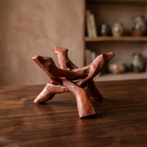 Supports de présentation pour coquilles d'ormeau, style art populaire, en bois de peuplier massif, écologiques, pour décoration intérieure, rouge, sculpté - Product Image 3