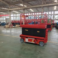 Plateforme de travail élévatrice mobile hydraulique à ciseaux autopropulsée électrique pour l'entretien aéroportuaire