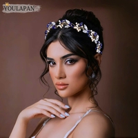 YouLaPan – serre-tête exquis en métal et strass pour femmes, fait à la main, style bohème, accessoires pour cheveux pour mariage, banquet, danse, fête, A338