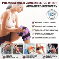 World-Bio – Compresse de gel réutilisable pour genou, thérapie chaude et froide, attelle de compression pour soulager l'arthrite et favoriser la récupération des blessures