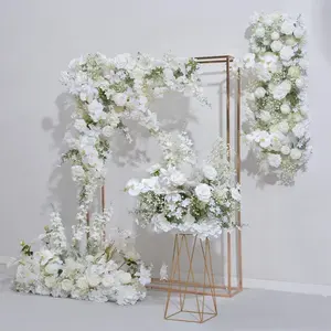 ホールデコレーションシルク花ホワイトローズ人工吊り花桜花アレンジメント結婚式用アーチ - Product Image 2