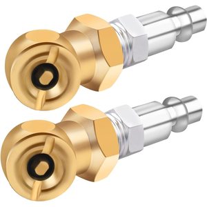 1/4 Npt Air Compressor Connector Brass Male <b>Threaded</b> Pneumatic <b>Tool</b> Accessory With Clip - Product Image 2