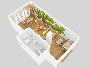 Conception de salle de classe de garderie Moetry, thème forêt naturelle, design d'intérieur de salle de classe pour enfants - Product Image 4