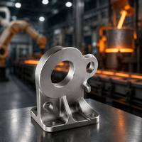 Soporte de Montaje Industrial Mecanizado por CNC de Precisión Personalizada, Base de Soporte de Acero Fundido de Alta Resistencia