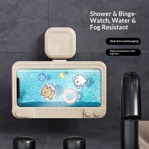 <span class=keywords><strong>Support</strong></span> de téléphone étanche pour salle de bain, boîte <span class=keywords><strong>murale</strong></span> auto-adhésive pour téléphone, <span class=keywords><strong>support</strong></span> de téléphone à écran <span class=keywords><strong>tactile</strong></span>, rangement étanche pour douche - Product Image 6