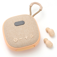 Écouteurs sans fil 2 en 1 avec haut-parleur Bluetooth, son stéréo 360°, suppression du bruit, écouteurs intra-auriculaires, haut-parleur Bluetooth portable