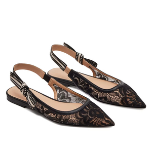 Scarpe <span class=keywords><strong>Ballerine</strong></span> Casual Personalizzate con Stampa Leopardata, Slip-On a Punta, da Donna, in PU, con <span class=keywords><strong>Cinturino</strong></span> Regolabile - Product Image 1