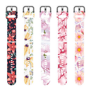 Correa personalizada transpirable de 20mm y 22mm con estampado de la serie Flowers para reloj 7/6/5 y para <span class=keywords><strong>Versa</strong></span> 4/<span class=keywords><strong>3</strong></span> banda de silicona reemplazable - Product Image 4
