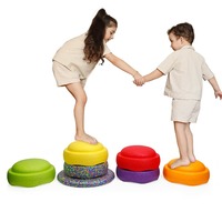 Piedras de Equilibrio Arcoíris con Logotipo Personalizado OEM, Juguete Sensorial Resistente para Entrenamiento, para Uso en Jardín de Niños, Preescolar y Educación Temprana
