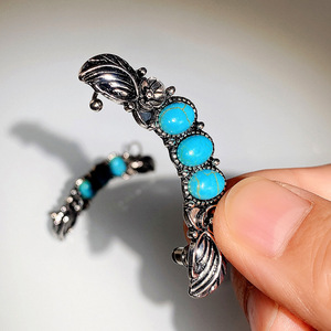 Nuovi Orecchini Bohémien Esagerati, Grandi Orecchini Retrò con Imitazione Turchese, Stile Etnico, Gioielli da Donna - Product Image 6