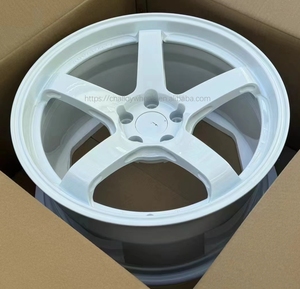 Gran oferta de llantas de plato profundo de 17 y 18 pulgadas, ruedas de coche de pasajeros negras brillantes cóncavas, ruedas de aleación de aluminio para ruedas <span class=keywords><strong>Nissan</strong></span> <span class=keywords><strong>GTR</strong></span> R35 R34 - Product Image 4