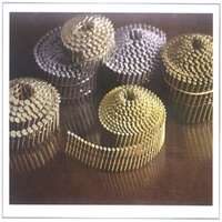 Clous de toiture à tête ronde en fer, plaqués zinc jaune-chromate, pour la fabrication de palettes en bois