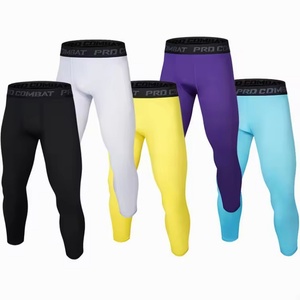 Pantaloni a Compressione Sportivi da <span class=keywords><strong>Uomo</strong></span>, Elastici, Resistenti allo Sbiadimento, Ecologici, per Corsa, Basket e Palestra - Product Image 3
