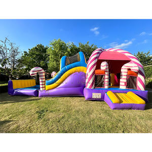 Château gonflable commercial pour enfants avec toboggan, structure de saut gonflable, maison de rebond pour enfants - Écologique, imperméable, capacité de 800 kg - Product Image 1