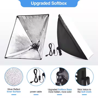Kit de photographie vidéo BeiYang avec ampoule LED 85W à télécommande, boîte à lumière douce 50x70cm et trépied de 2m