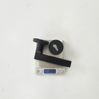 Ensemble de poignées de porte en aluminium noir mat 316, poignée à levier silencieuse, corps de serrure à triple verrouillage pour portes intérieures