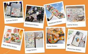 Adesivi Decorativi Personalizzati per Etichette in PE/PET con Stampa Dorata, Autoadesivi in Silicone, Gioco Online Brawl Stars, Confezione da 50 Pezzi - Product Image 6