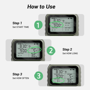 Automatische slangkraan tuin irrigatiesysteem water timer milieuvriendelijk ABS plastic buiten analoog model HCT-M05 op maat gemaakt - Product Image 2