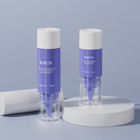 Emballage cosmétique de luxe violet 10ml 15ml flacon compte-gouttes en plastique PET de sérigraphie pour liquide