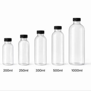 Botellas de Plástico Elegantes y Personalizables con Tapa de Rosca y Estampado en Caliente para Alimentos para Bebés, Chocolate y Actividades al Aire Libre - Product Image 1