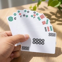 Cartes de jeu de Mahjong portables, écologiques, recyclables, avec revêtement double face, pour le Mahjong chinois traditionnel