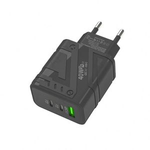 Cargador USB de Viaje Multi-Puerto de 40W con Carga Rápida Macaron, 2PD+1 USB, Cabezal de Carga Rápida con 2 Interfaces PD3.0 - Product Image 1