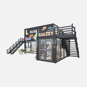 Contenedor Marítimo Modificado para Panadería, Diseño Industrial, Tienda Móvil Rectangular para Exteriores, Uso Comercial en la Calle - Product Image 1