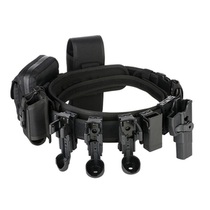 Ceinture tactique noire en tissu nylon avec boucle à dégagement rapide, réglable pour uniforme extérieur - Product Image 6