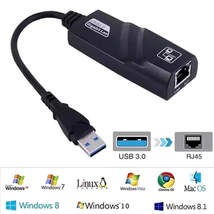 Adaptador USB Tipo-C a Ethernet, Tarjeta de Red Gigabit RJ45 100Mbps/1000 LAN, Tarjeta Externa con Cable para MacOS - Product Image 5