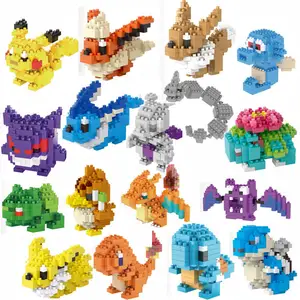Karikatür mikro-parçacık monte yapı taşları marka çocuk eğitici oyuncak set yapı taşı bebekler ile uyumlu