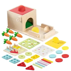 Premium Wooden Sensory Kindergarten Furniture Juguetes Juegos Wooden Baby Materials Educational Montessori Toys For Kids