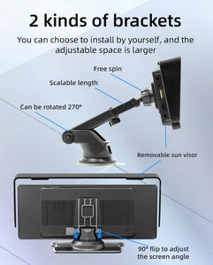 10,26 \ "HD pantalla portátil coche estéreo Radio inalámbrico Carplay Android Auto FM AM RDS pantalla TV 2 soportes Monitor películas medios - Product Image 3