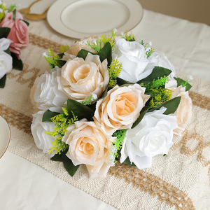 15 Arreglos Florales Hemisféricos de Rosas de Seda Realistas, Flores Artificiales Duraderas para Decoración de Fiestas y Cenas - Product Image 2