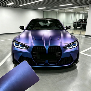Film Vinyle Adhésif Auto-Réparant Luxe Violet Mat PVC PET pour <span class=keywords><strong>Voiture</strong></span>, <span class=keywords><strong>Protection</strong></span> Peinture Originale, Sans Bulles, Décalcomanie Intérieure/Extérieure DIY - Product Image 1