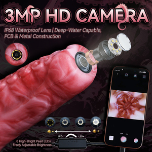 ดิ๊กโด้หนวดปลาหมึกขนาด S/M/L/XL พร้อมกล้อง LED 8 ดวง ปรับได้ 3MP HD  ฐานดูดแน่น  จุกซิลิโคนสำหรับการสำรวจส่วนตัว มีสินค้าพร้อมส่ง - Product Image 3