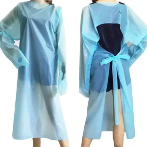 Disposable Aprons With Sleeves 2021 Hot Disposable CPE Gown Or Medical Apron Plastic Apron With Sleeves