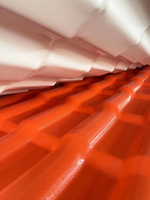 Diseño moderno Aislamiento térmico y acústico Teja de techo de plástico Hoja de techo Upvc Materiales de construcción Tejas De Pvc
