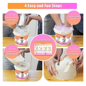 Kit patung kenang-kenangan Model tangan pasangan, Kit kerajinan tangan cetakan tangan plester - Product Image 3