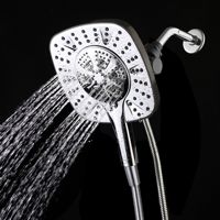 Ensemble de douche double CUPC, design hôtelier et appartement, avec douchette à main multifonctionnelle superchargeée et triple sortie d'eau