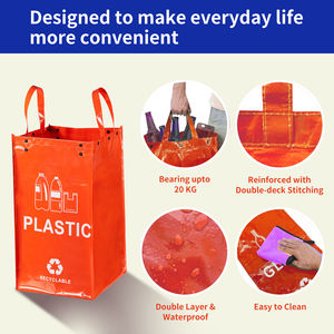 Poubelle portable écologique, sac poubelle pliable, design imperméable, facile à nettoyer, pour entrepôt/cuisine/<span class=keywords><strong>caravane</strong></span>, poubelle en plastique - Product Image 2