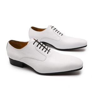 Zapatos de Vestir Formales Blancos y Elegantes para Hombre, Estilo Oxford, OEM/ODM - Product Image 2