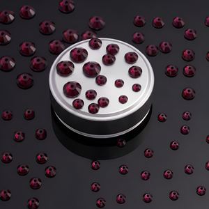 Noble Perline di Strass da 5mm in Resina Epossidica Bordeaux a Forma di Diamante con Foro Centrale, da Cucire, per Forniture di Componenti per Gioielli e Spille Cammeo - Product Image 5